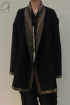 AVIVA JIFEI XUE A21-BWJ Heavy Wool Blend Belted Wrap Jacket
